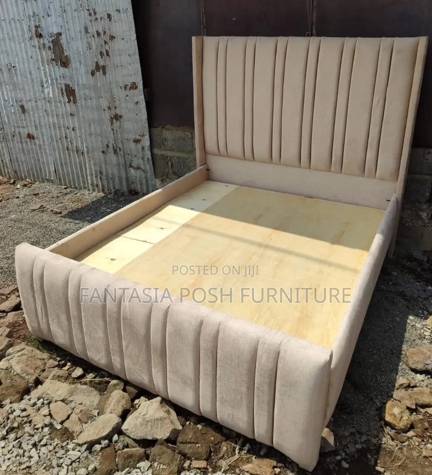 5x6 Vertical Channel Upholstered Chester Bed