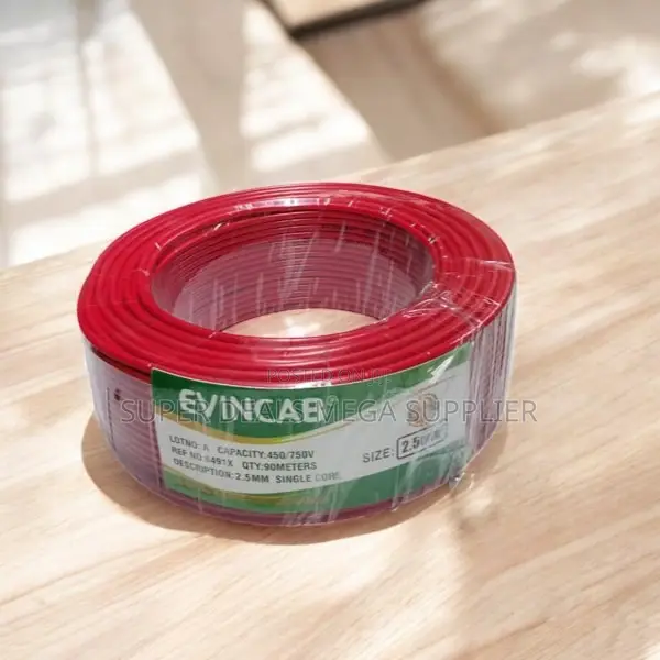 Elvin Durable 2.5mm Red PVC Single Core Electrical Wiring Cable