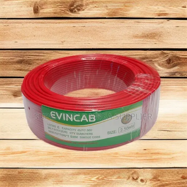 Elvin High Tensile 2.5mm Red Single Core PVC Wiring Cable