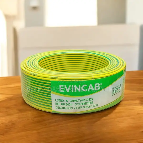 Evin 2.5mm Yellow Green Moisture Proof Durable Indoor Wiring Cable