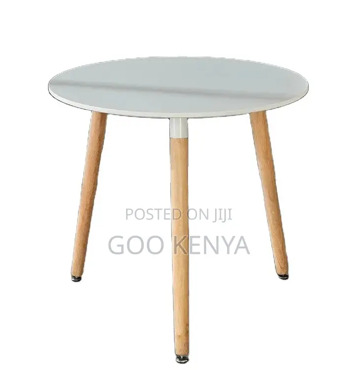 Home Table; Round Coffee and Dining Table Set With Sturdy Wooden Legs