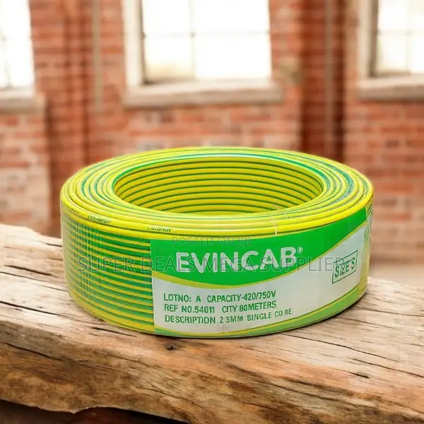 Evin 2.5mm Yellow Green Low Resistance High Conductivity Cable