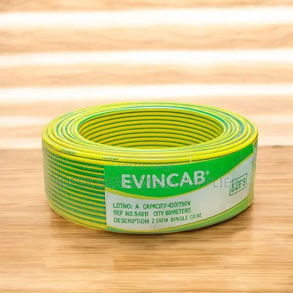 Evin 2.5mm 90m Yellow Green High Strength Flame Resistant Cable