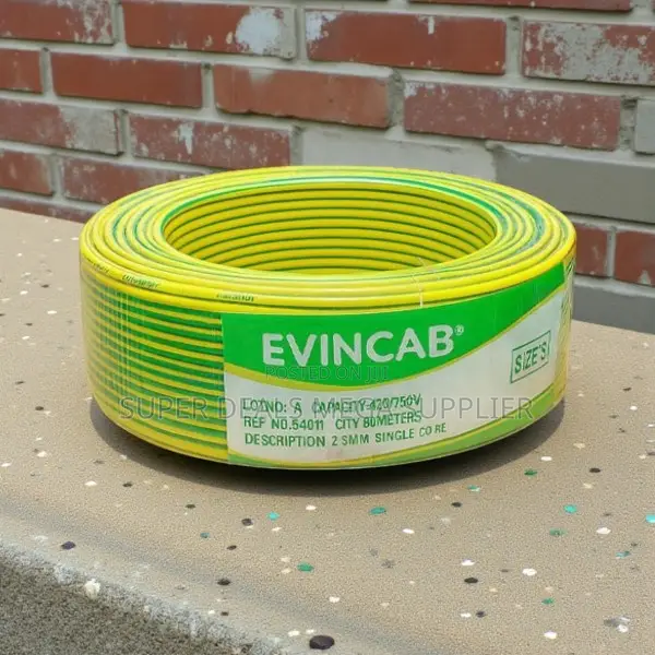 Evin 2.5mm Yellow Green Heavy Duty Low Smoke Indoor Wiring Cable