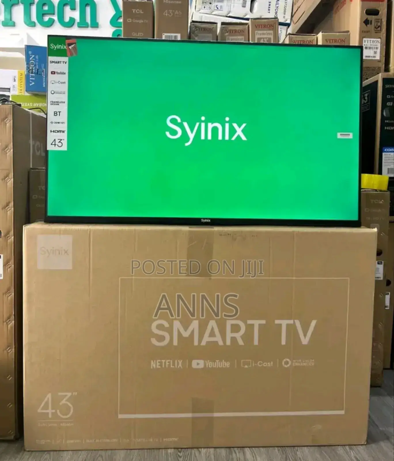 Frameless Syinix 43 Inch Smart Tv