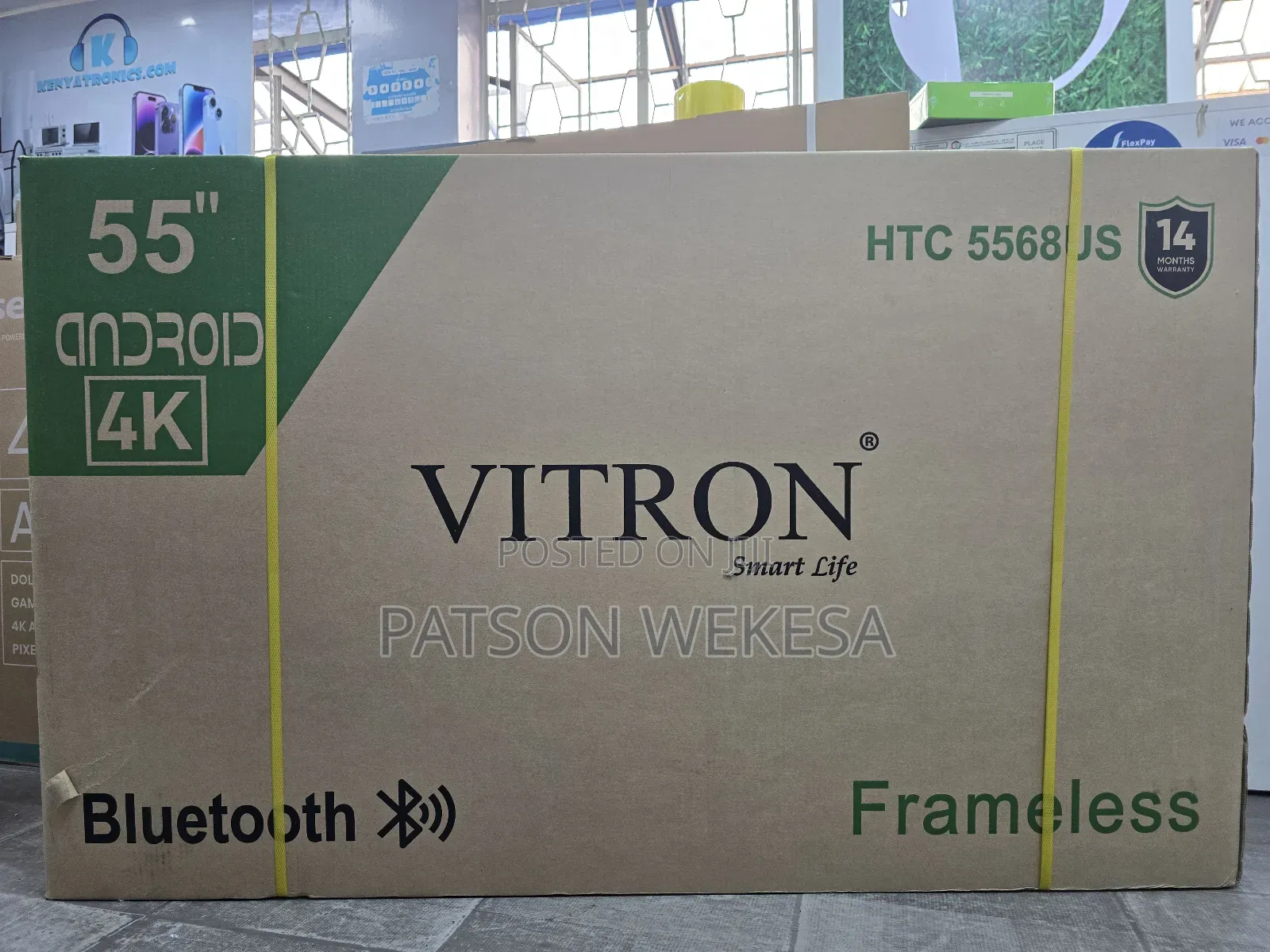 Vitron 5568us 55 Inch Frameless 4kuhd Smart Android Tv,Bluetooth