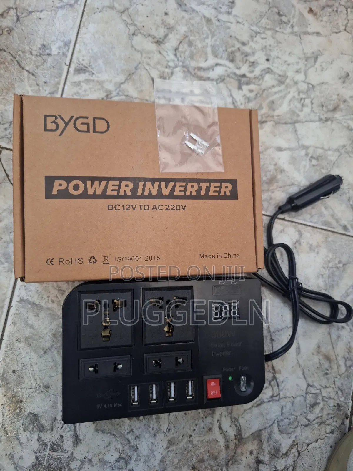 300w Car Power Inverter That Converts Dc 12v to Ac 220v Power.
