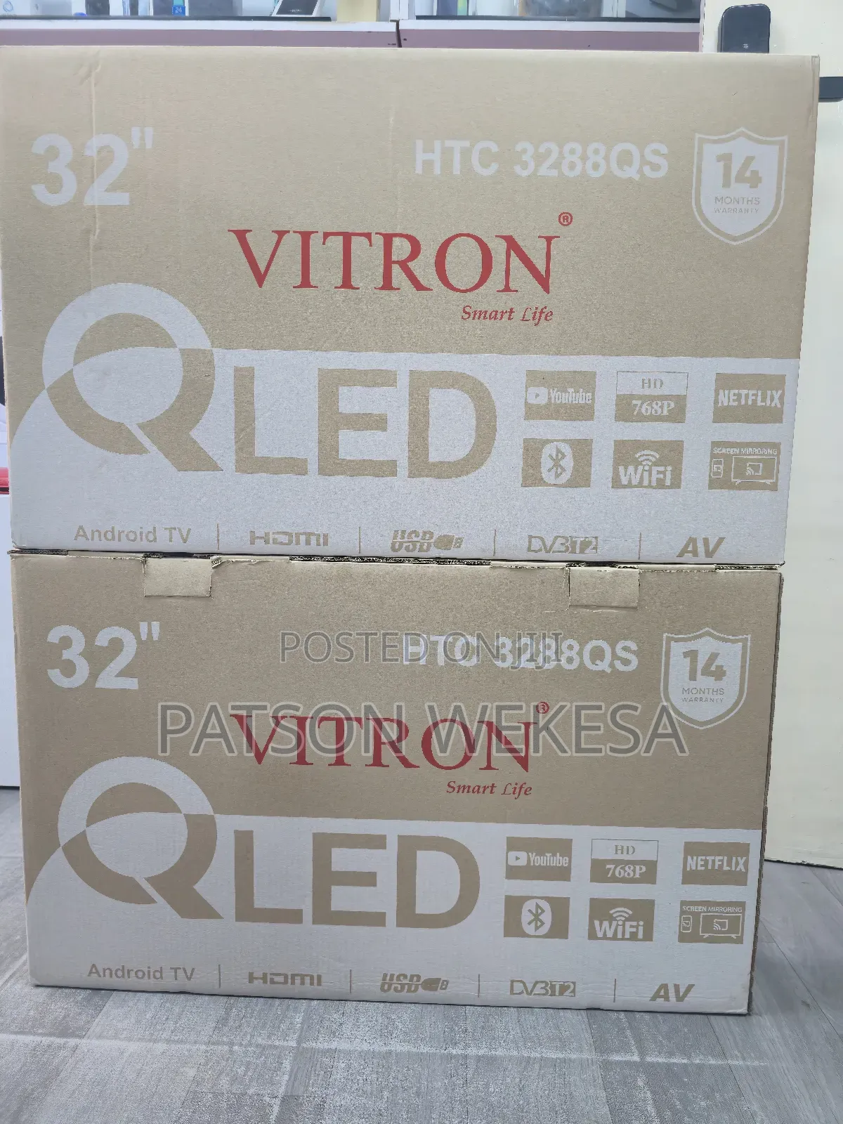Vitron 32 Inch Qled Smart Android Tv Htc3288qs With Bluetooth