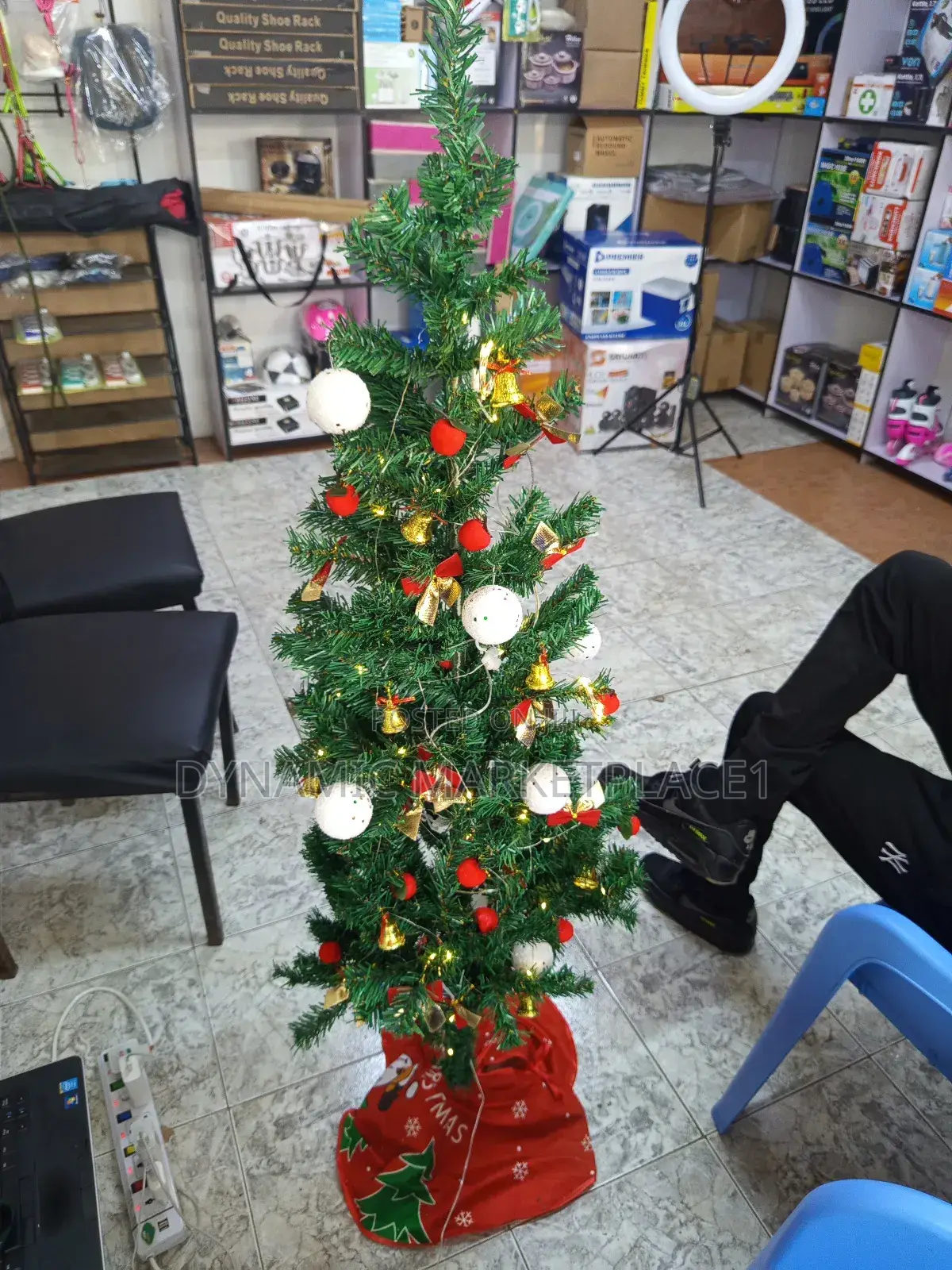 Decorated Cypress Artificial Christmas Tree (5 Ft)