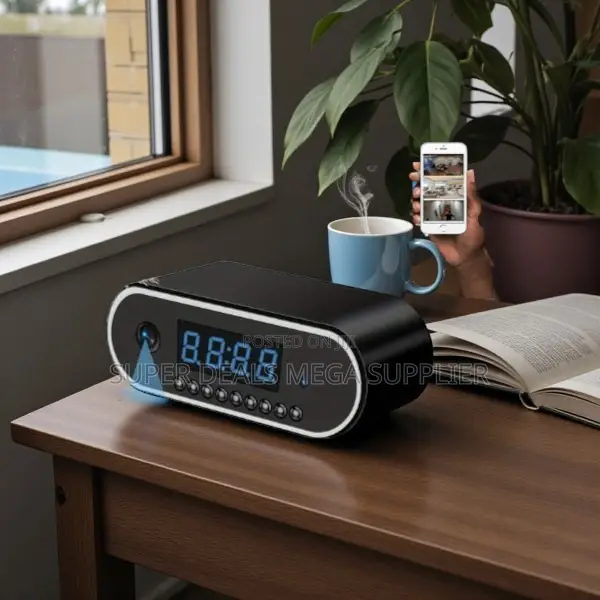 Low Power Consumption 1080p Full Hd Wifi Table Clock Hidden Spy Camera