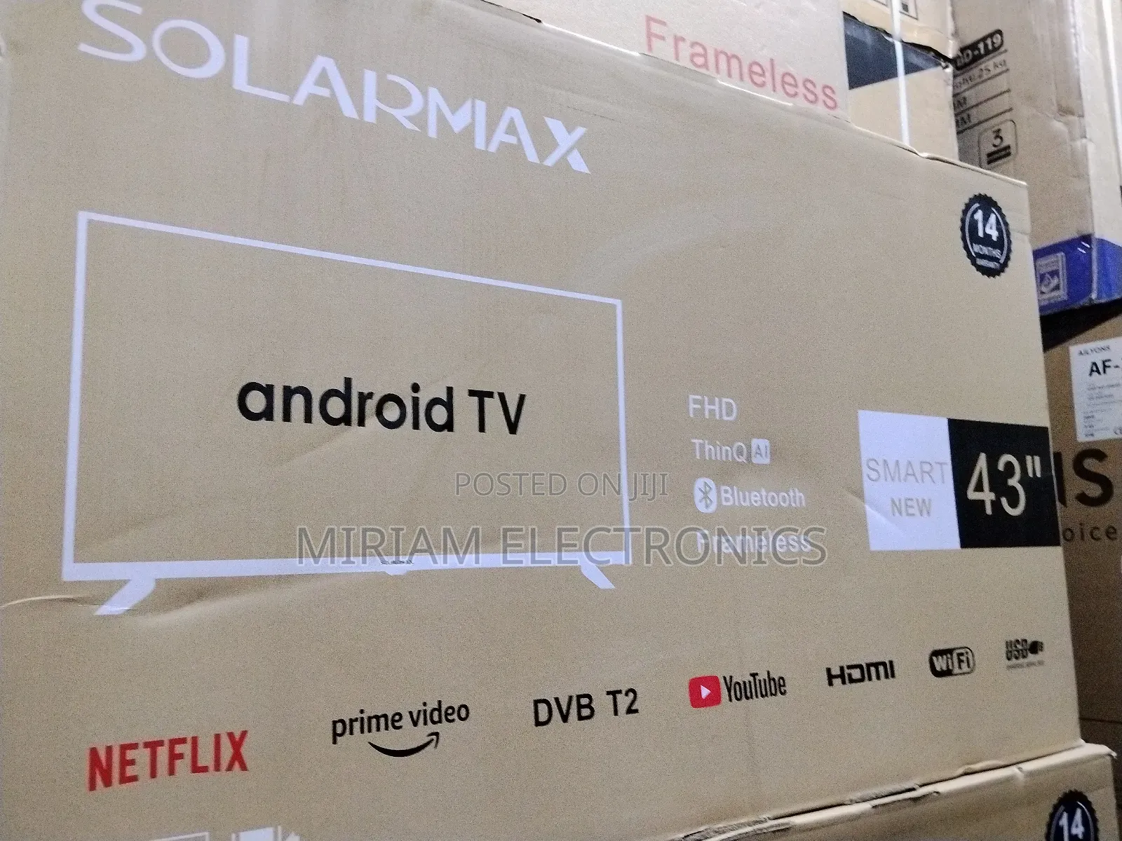 Solarmax 43" Smart Android Led TV FHD Frameless