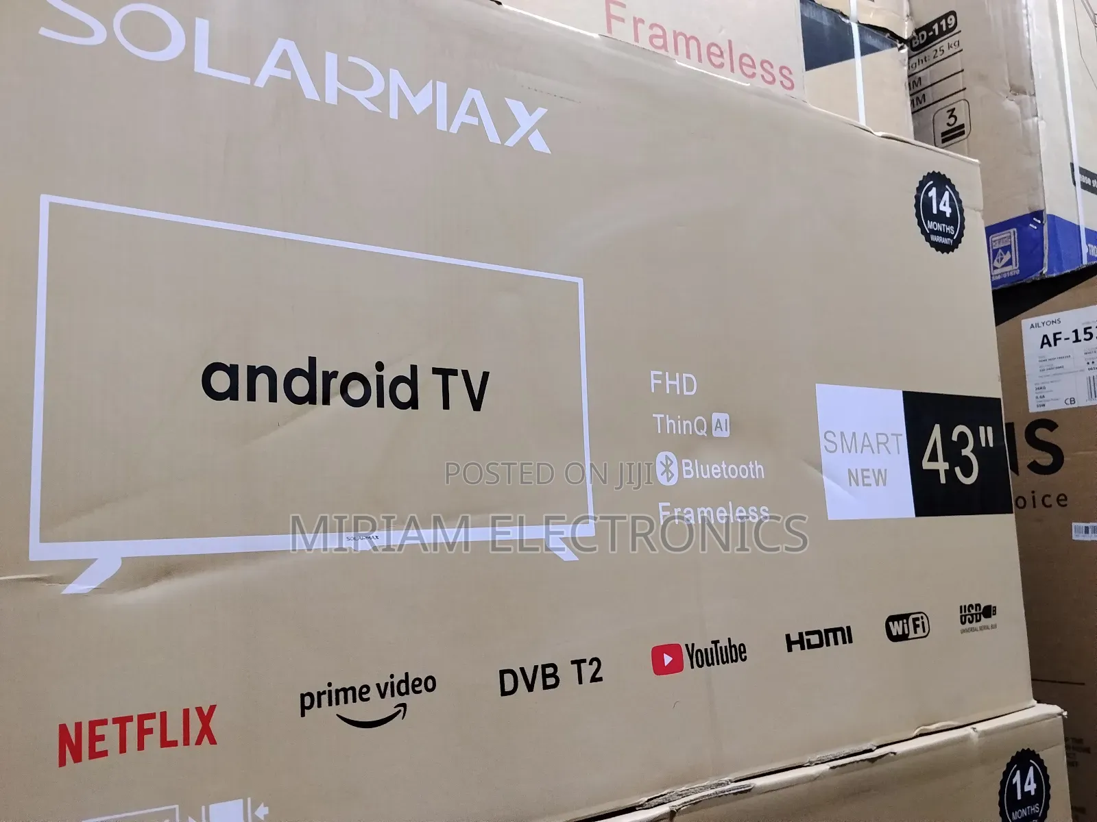 Solarmax 43" Smart Android Led TV FHD Frameless