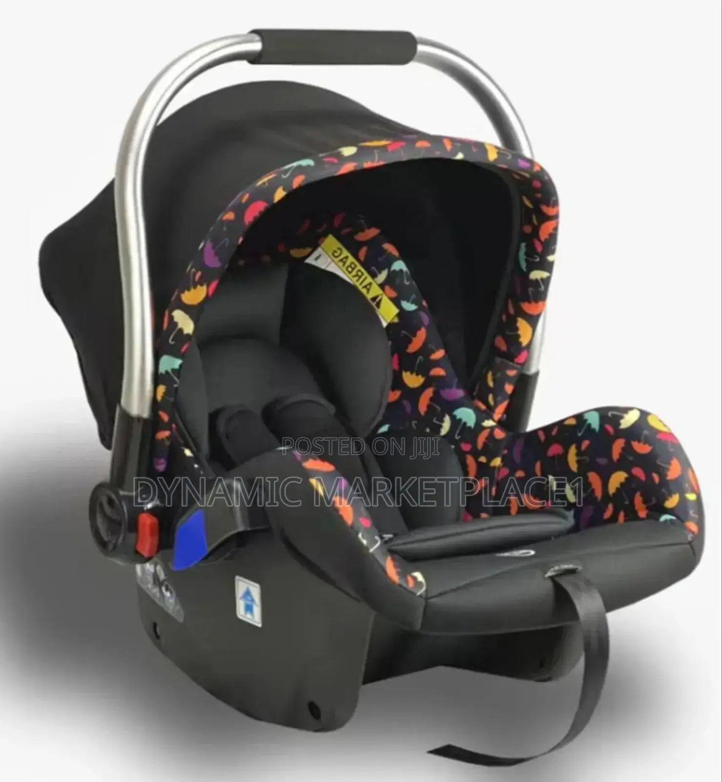 3-in-1 Baby Car Seat, Carry Cot, Rocker With Umbrella Print