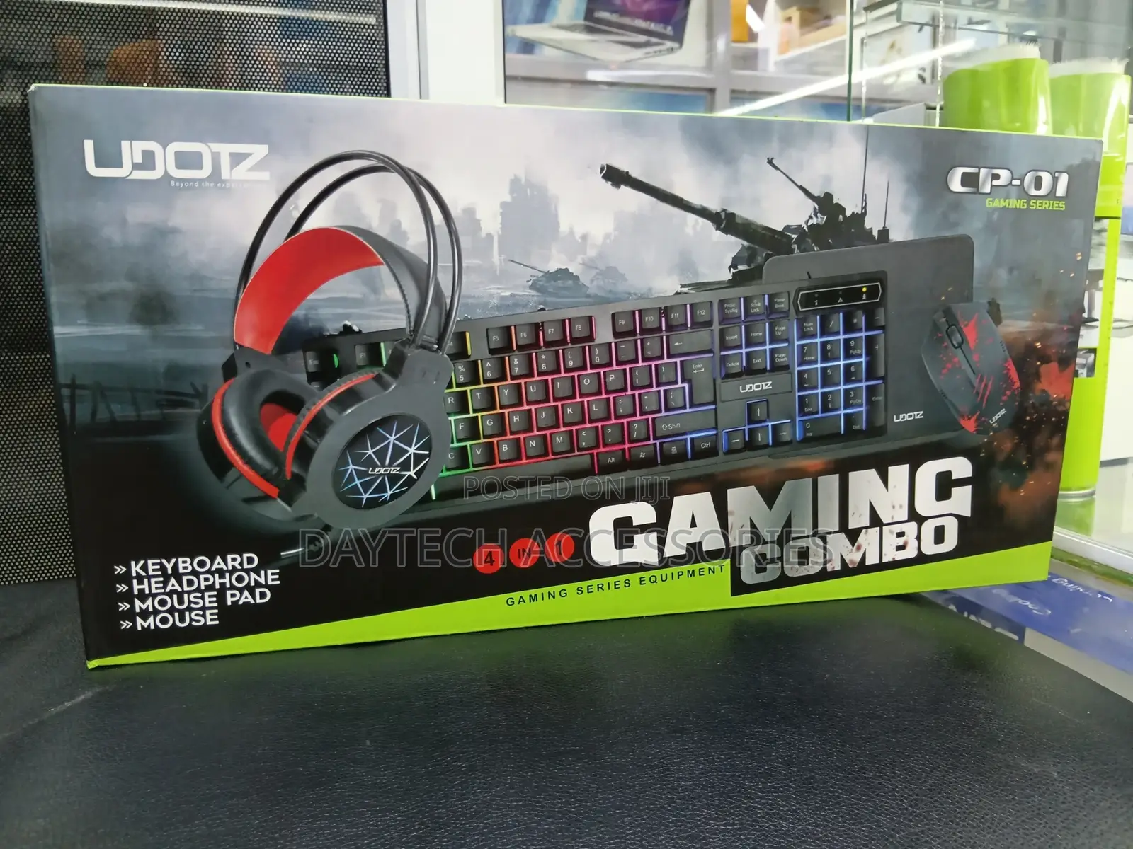 This Is a Udotz Cp-01 4-in-1 Gaming Combo Set.
