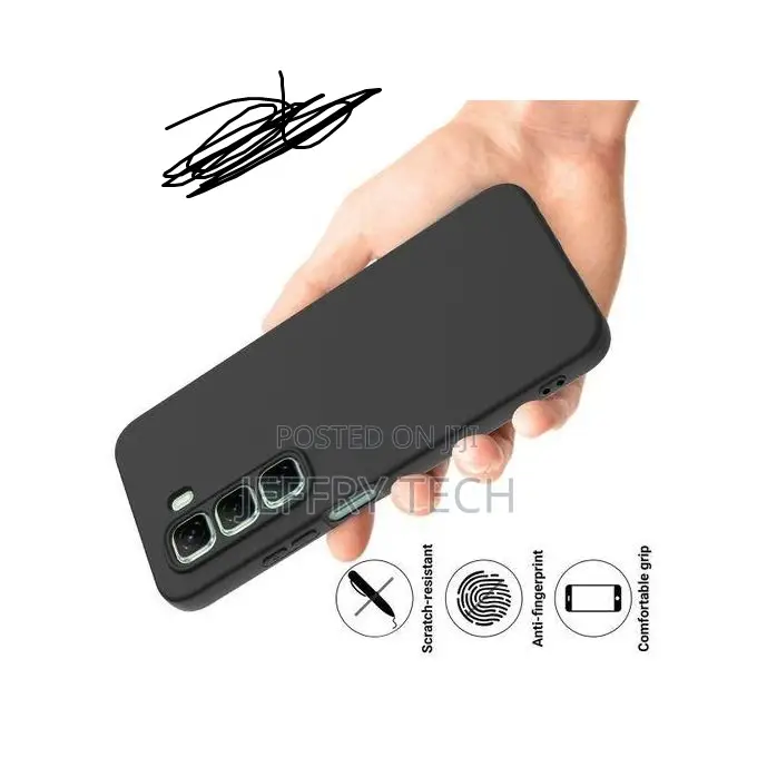 Silicone Case Compatible With Infinix Hot 50 5g - Black