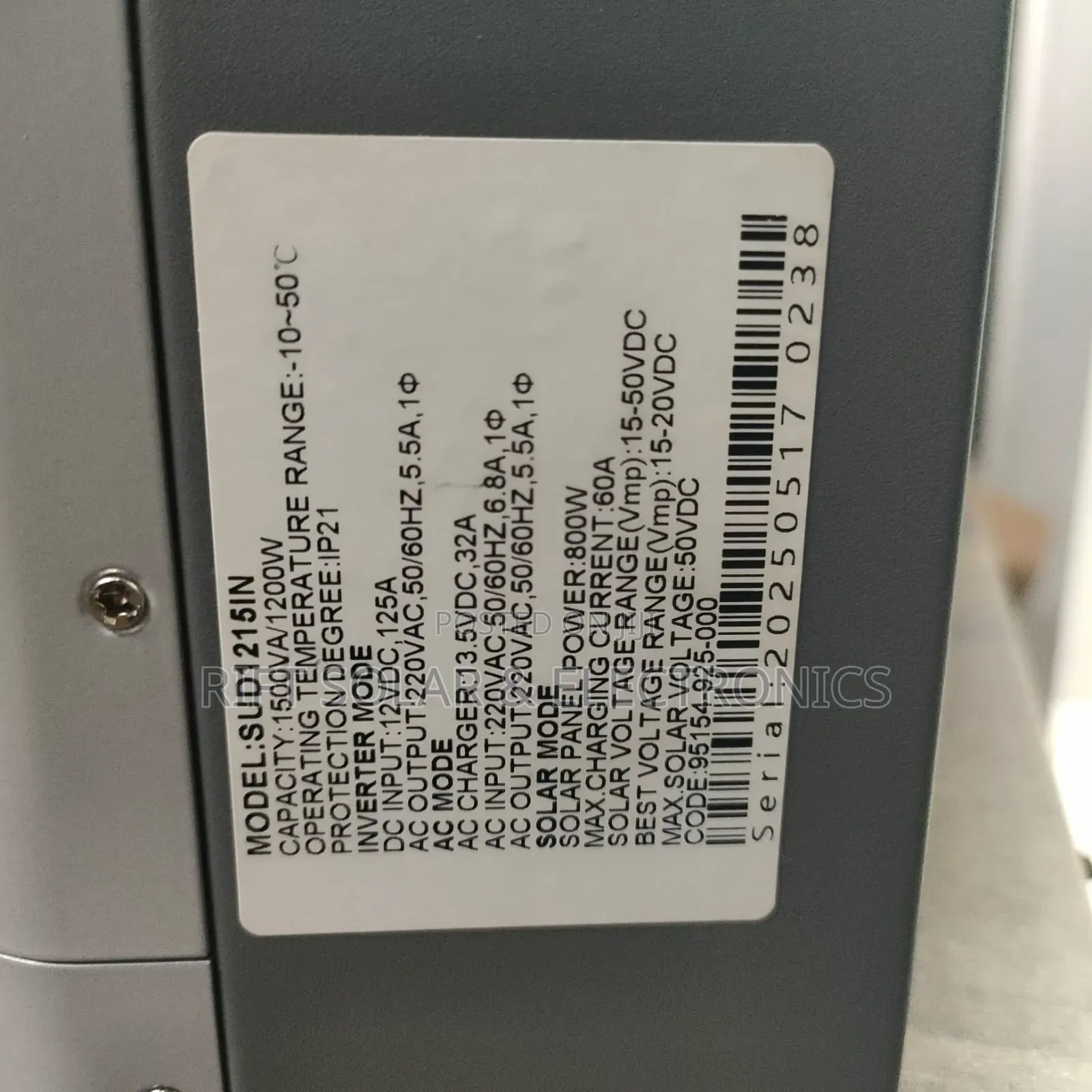 1.5kva - 12v Low Frequency 60a MPPT Hybrid Solar Inverter