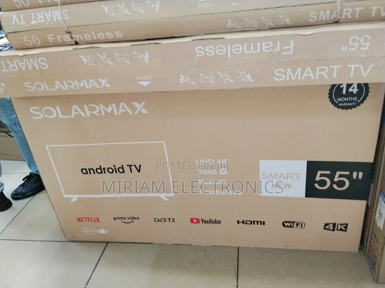 Solarmax 55" Inch Ultra Hd Frameless Smart Tv, , Netflix, Youtube
