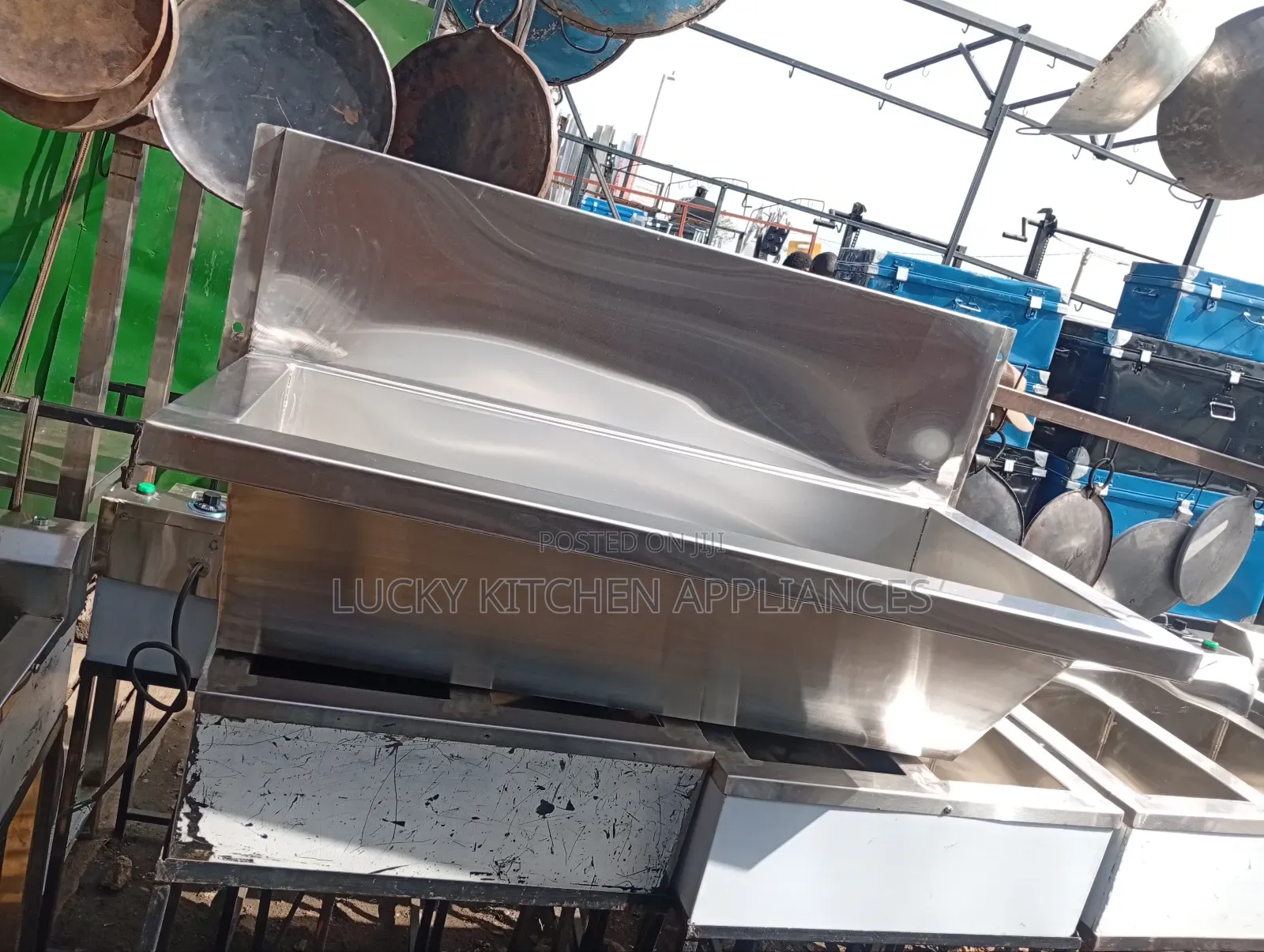 Heavy Duty Stainless Steel Scrab Sink.