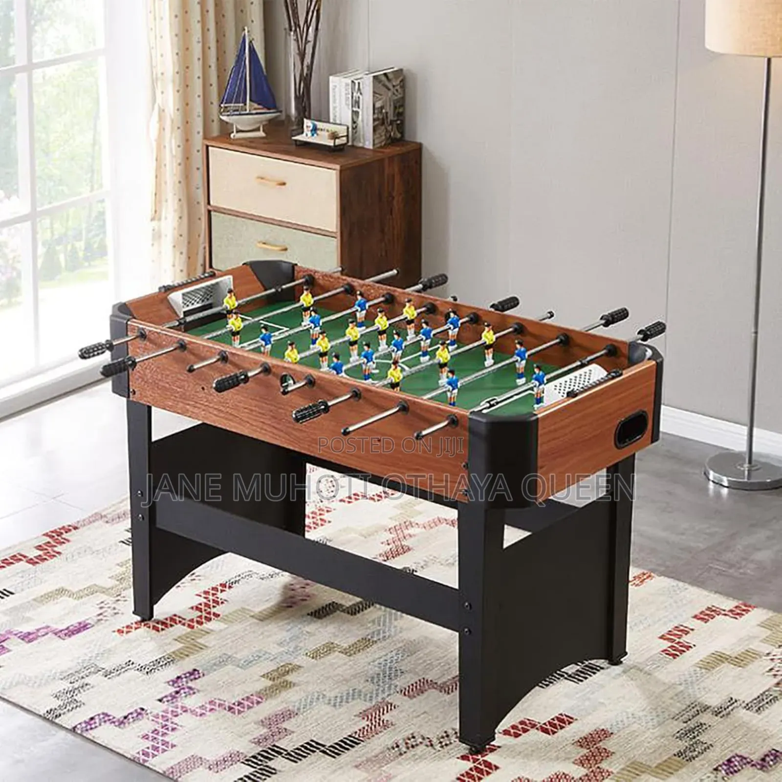 47-inch Indoor Football Table With Fixed Scorer Rounded
