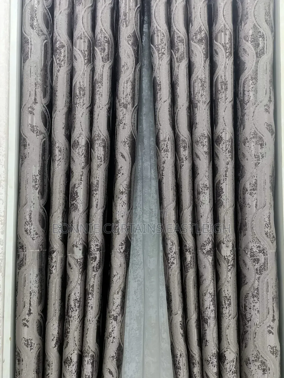 Blige and Grey Curtains for Living Rooms
