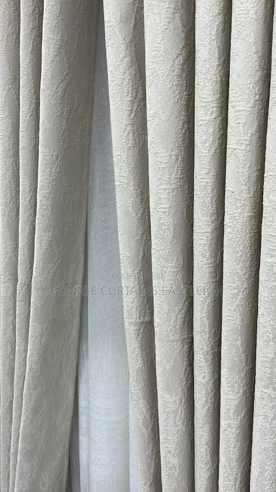 Cream Curtains and White Sheers