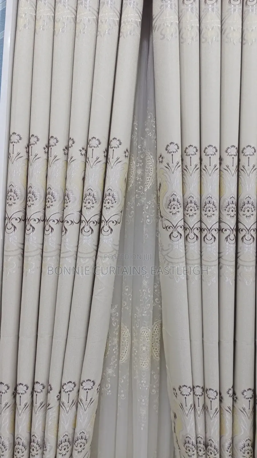 Sky Blue Curtains Mixed With Gold for Living Rooms