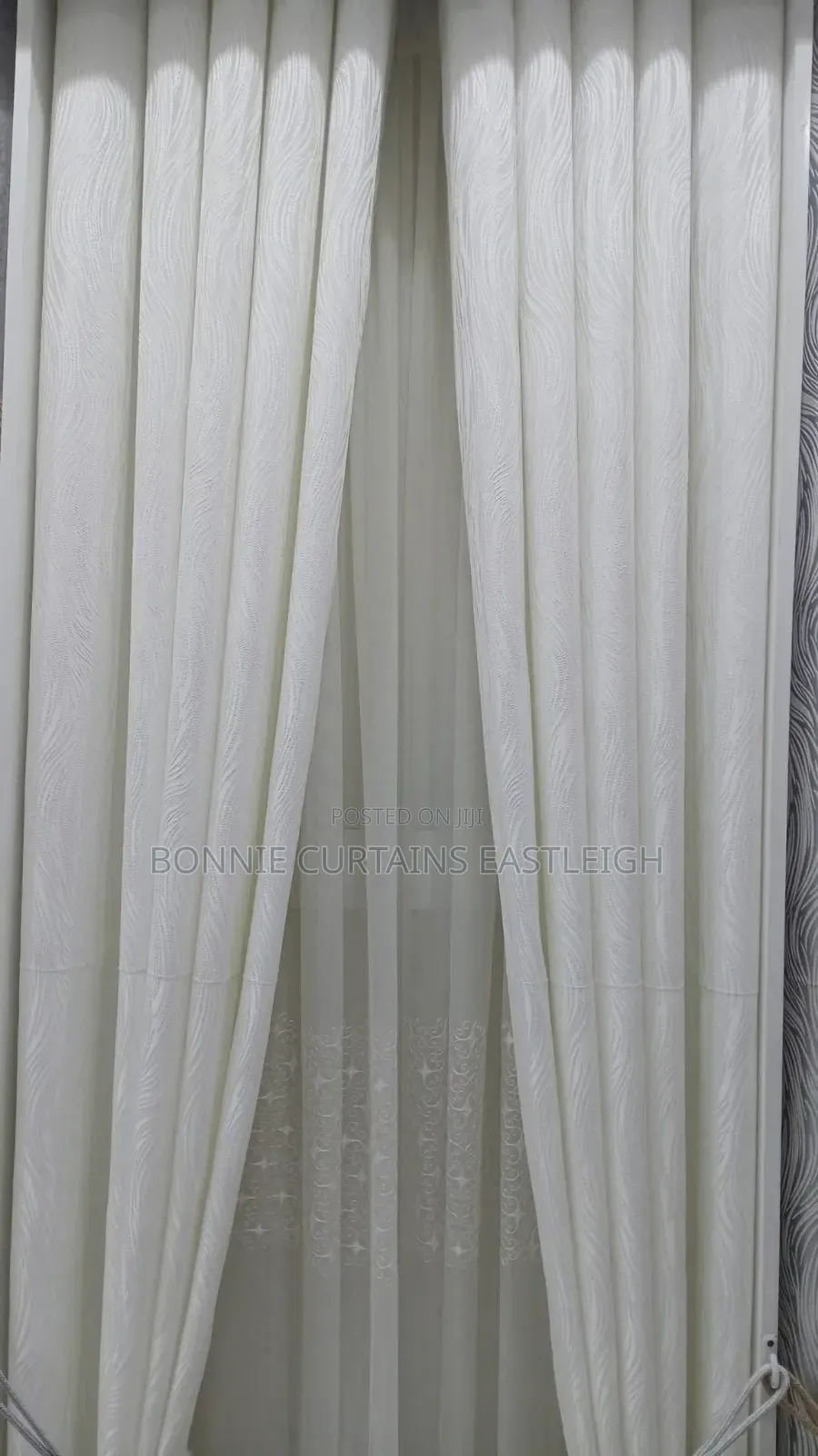 Sky Blue Curtains Mixed With Gold for Living Rooms