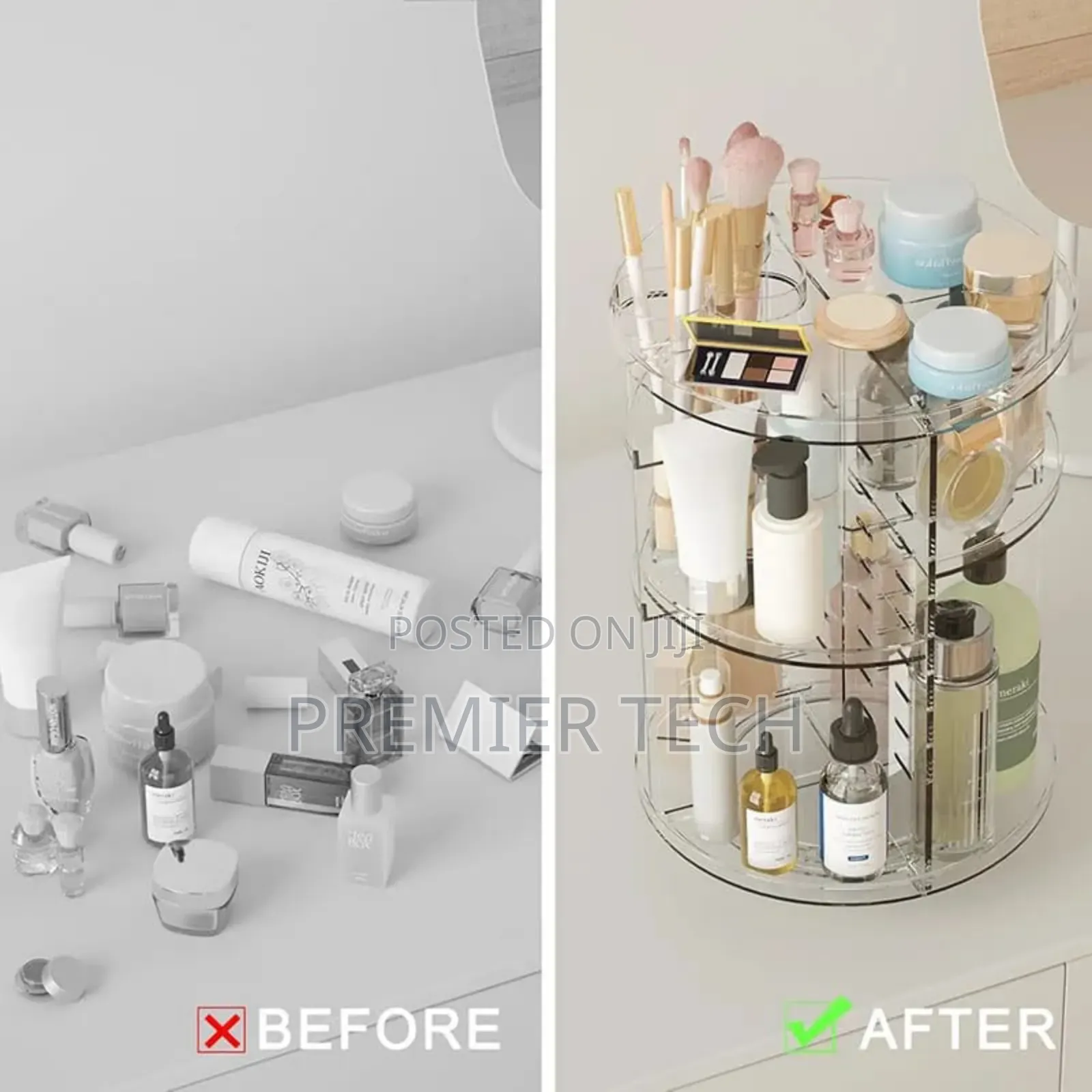 High End Luxury Women's Rotating Makeup Organizer Makeup Display