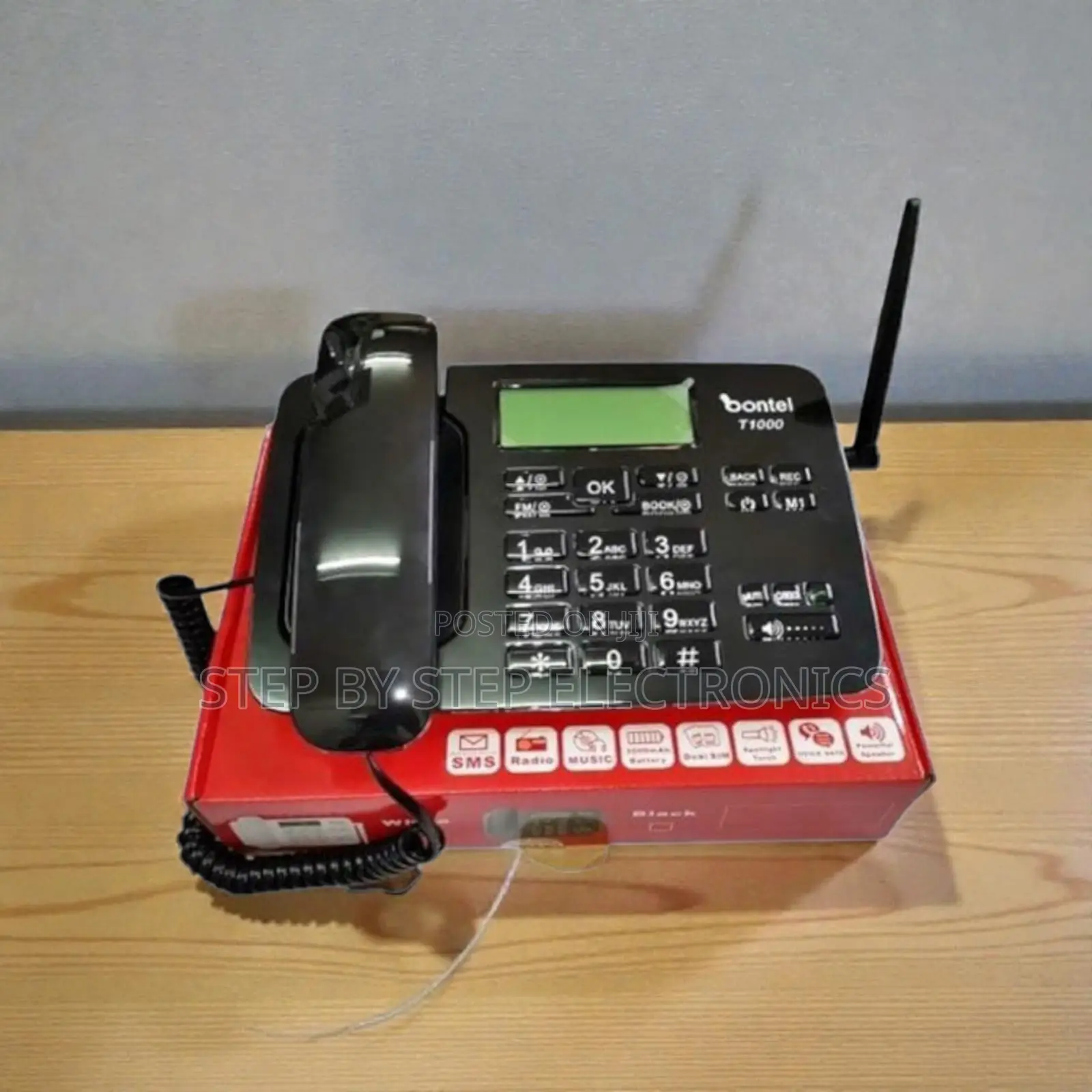 Bontel T1000 Dual Sim GSM Fixed Wireless Desktop Landline Phone Black
