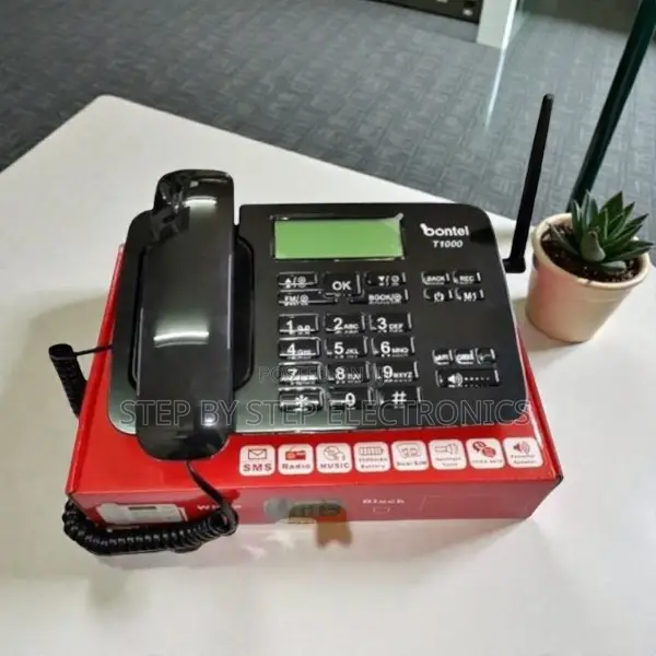 Bontel T1000 Dual Sim GSM Office Fixed Wireless Desk Phone Black
