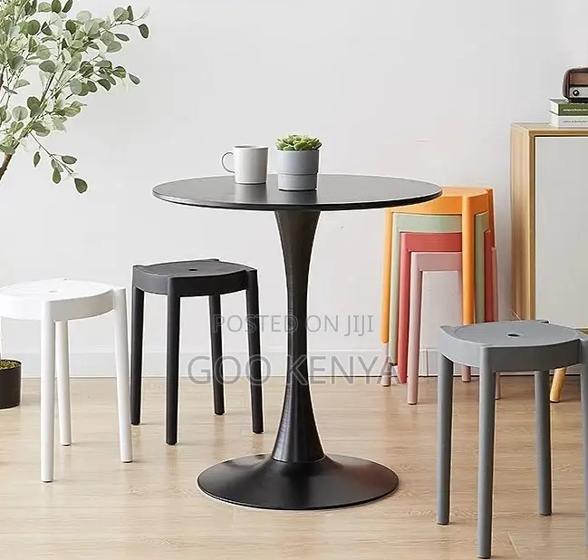 Home Table; Round Marble Nordic Leisure Coffee Table With Horn Base
