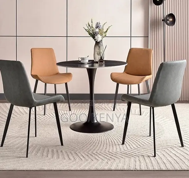 Home Table; Round Marble Nordic Leisure Coffee Table With Horn Base