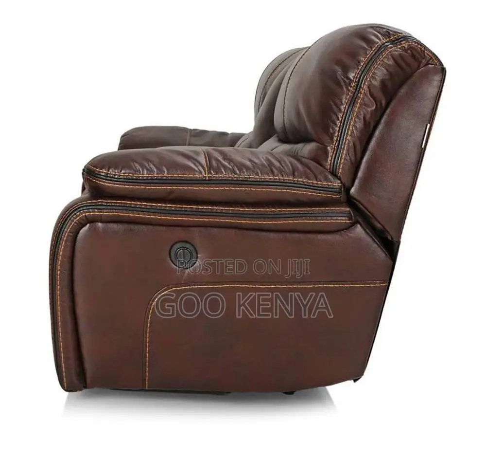 Home Sofa; Brown Home Reclining Sofa for One Person Used in the Living