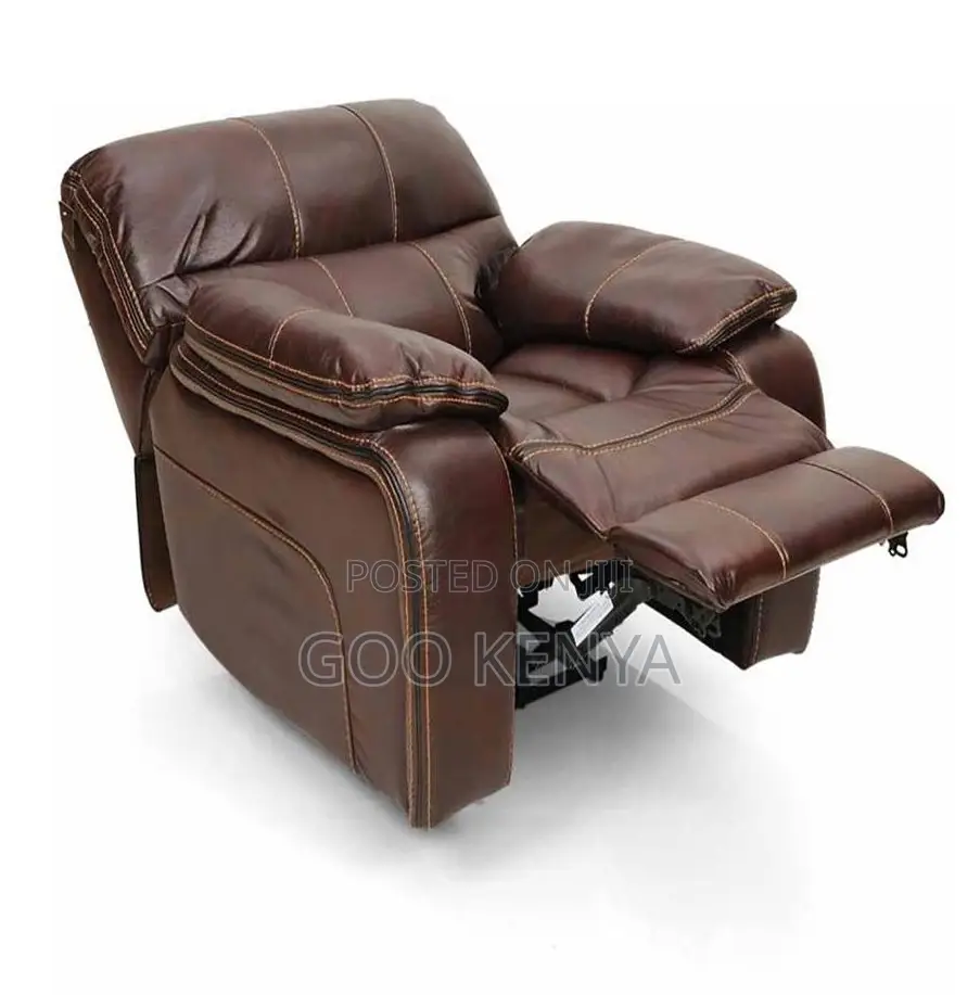 Home Sofa; Brown Home Reclining Sofa for One Person Used in the Living