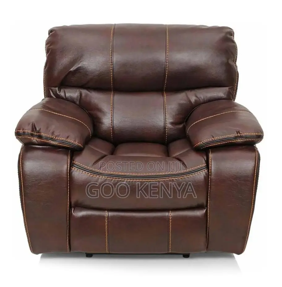 Home Sofa; Brown Home Reclining Sofa for One Person Used in the Living