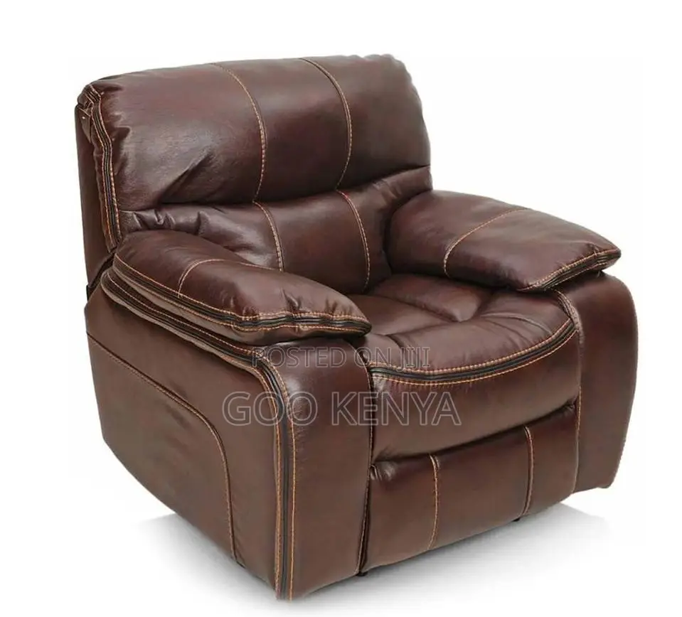 Home Sofa; Brown Home Reclining Sofa for One Person Used in the Living