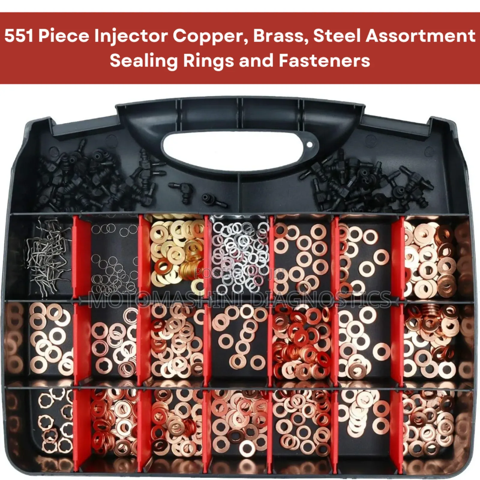 551 Piece Injector Copper Brass Steel Seal Rings Washers and Fasteners