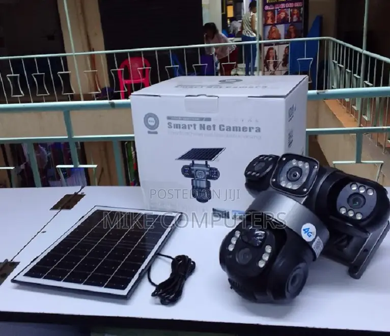 Solar Powered 4g Simcard CCTV Camera With Triple Lens Full Colour