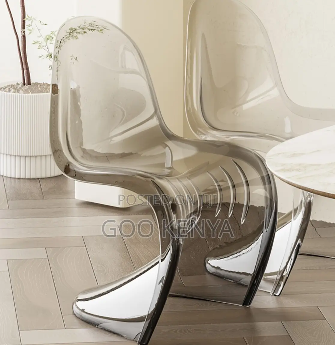 Home Chair; Modern Dining Chair Crafted From Durable Fiberglass