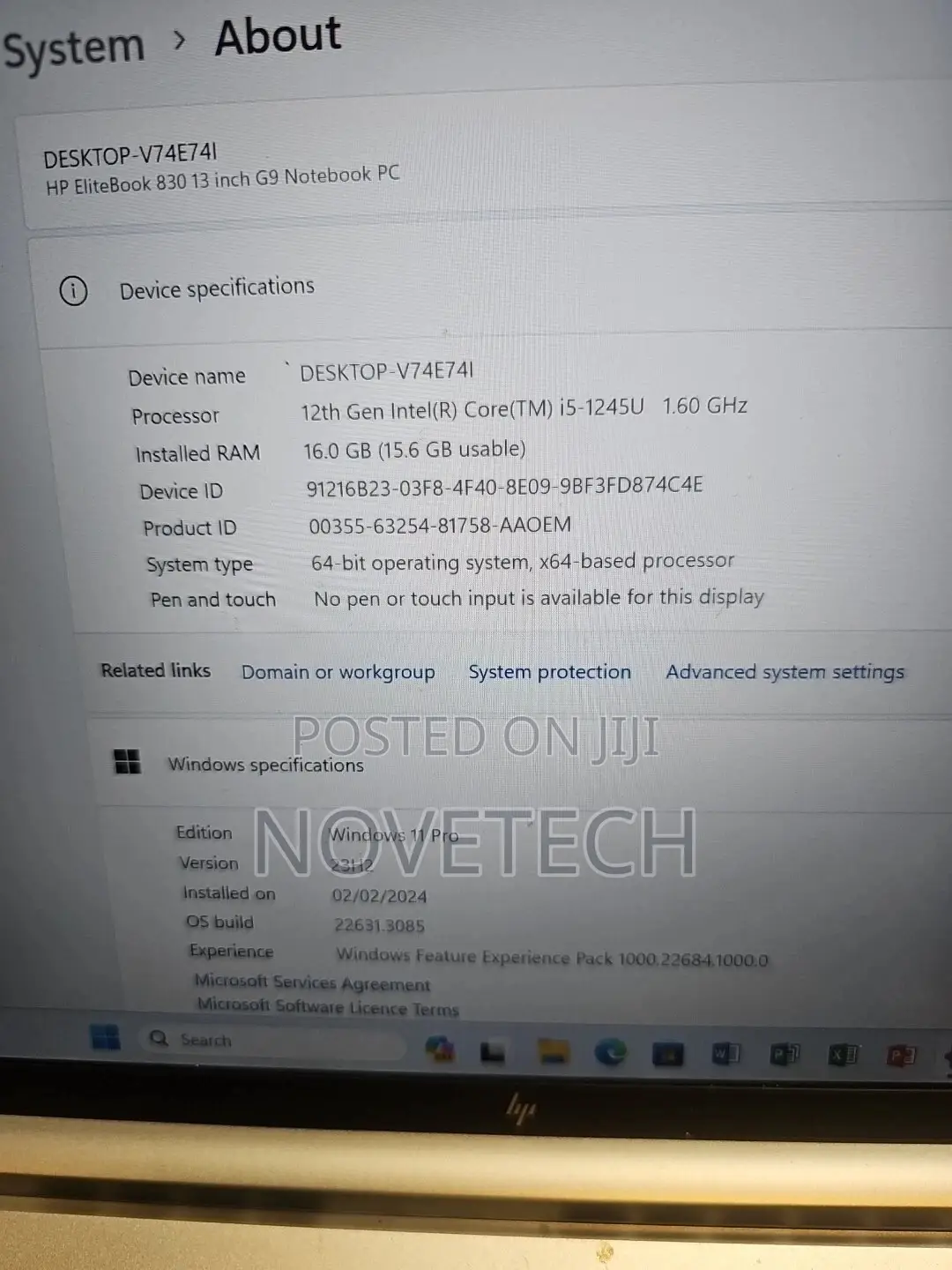 Laptop HP EliteBook 830 G9 16GB Intel Core I5 SSD 256GB