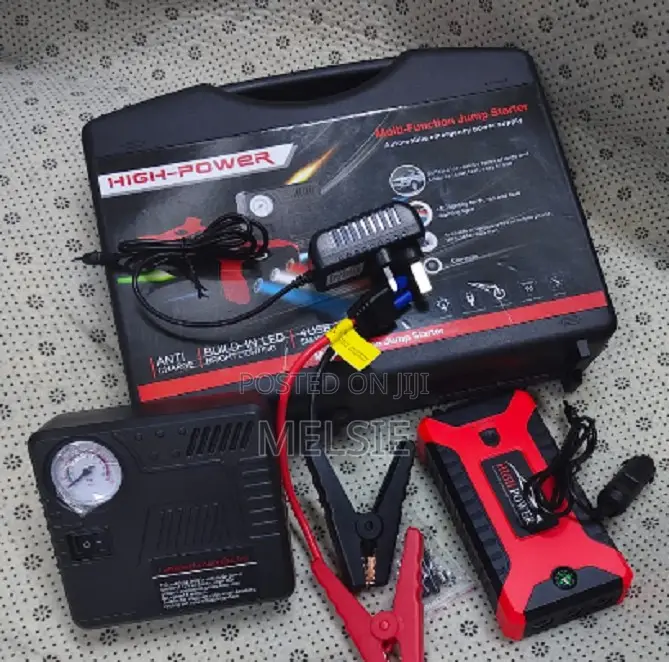 Jump Starter and Power Bank With Inflator Air Compressor for Cars