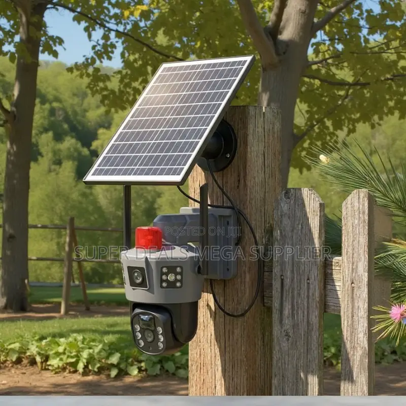 360- Degree Rotation Ai Auto Human Tracking 4g Dual Lens Solar Camera