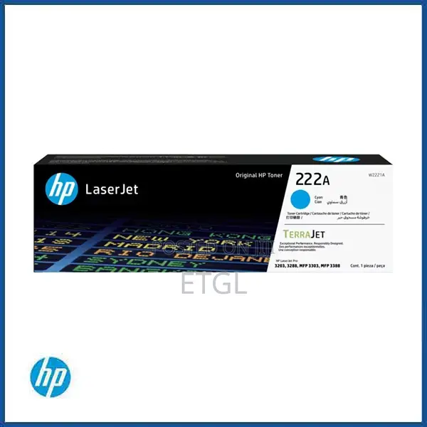 Hp 222a Cyan Original Laserjet Toner Cartridge - W2221a
