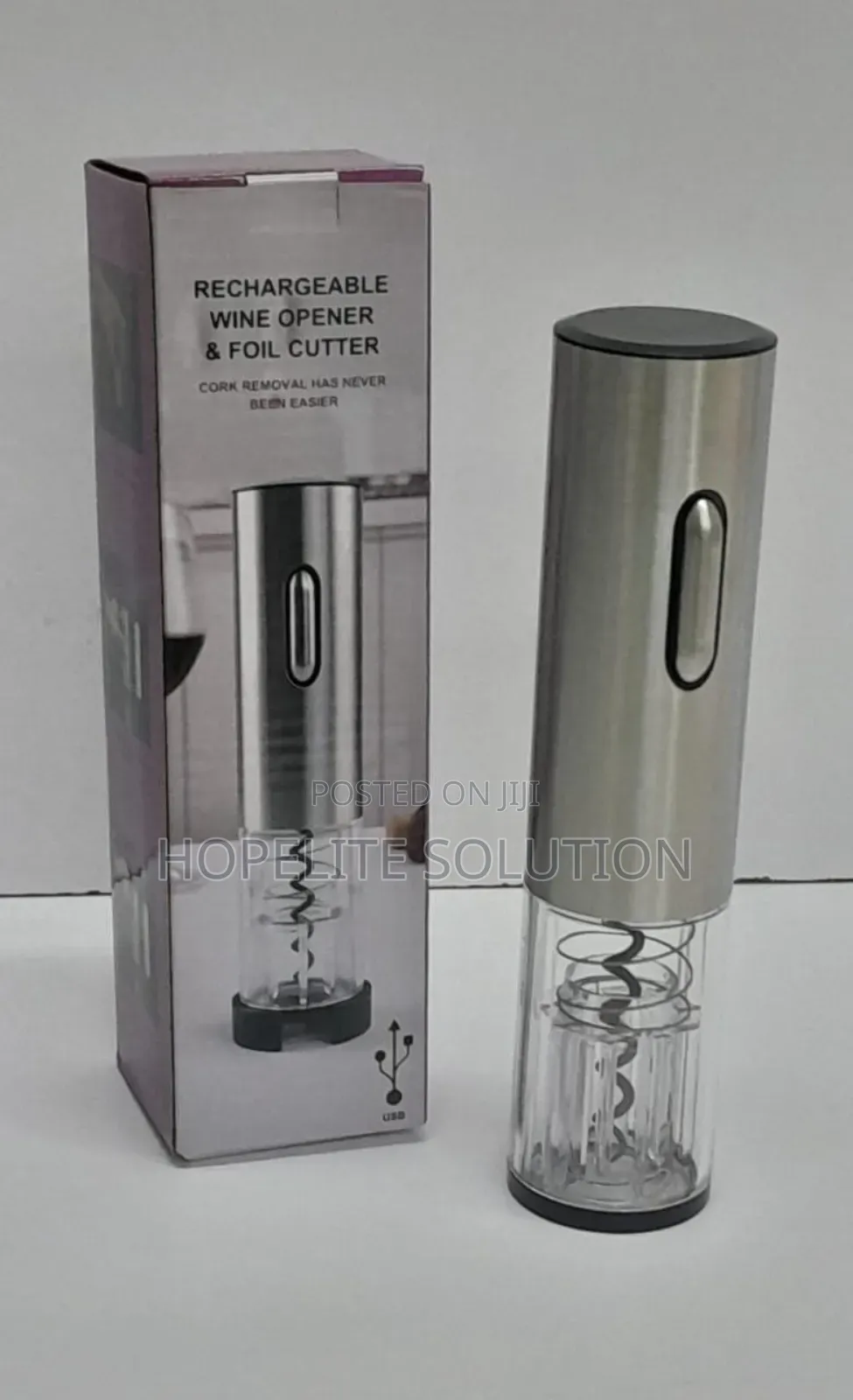 Electric Wine Bottle Opener With Foil Cutter