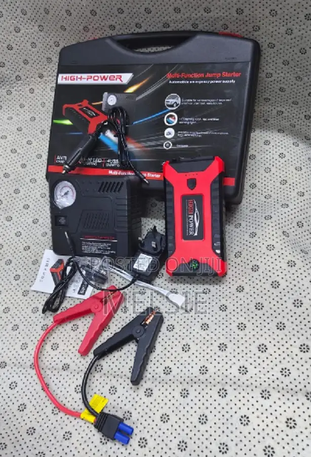 High Power Car Jump Starter Power Bank Tyre Inflator Multi Function