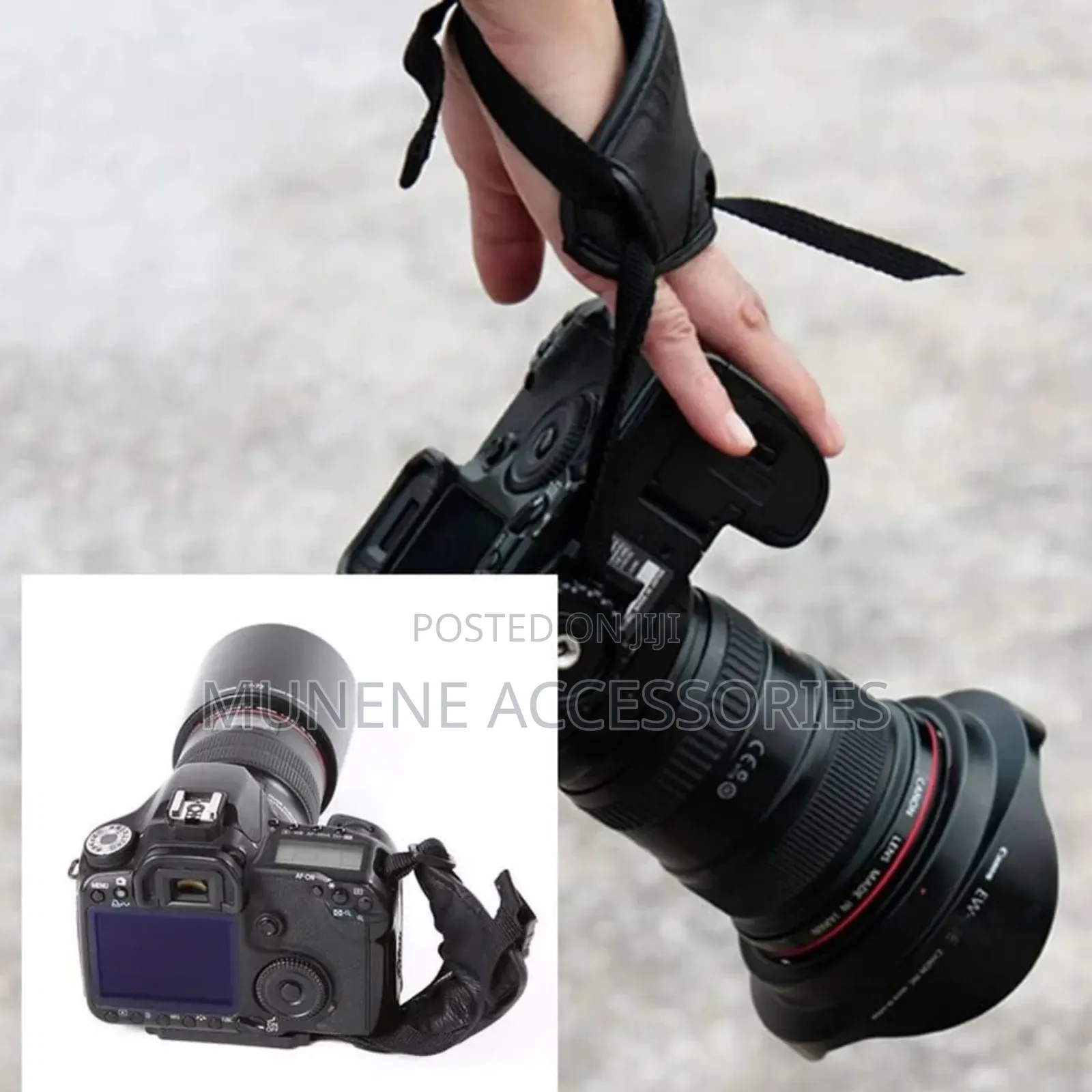 Camera Strap Pu Leather Anti-Slip Wrist Belt Hand Grip for DSLR