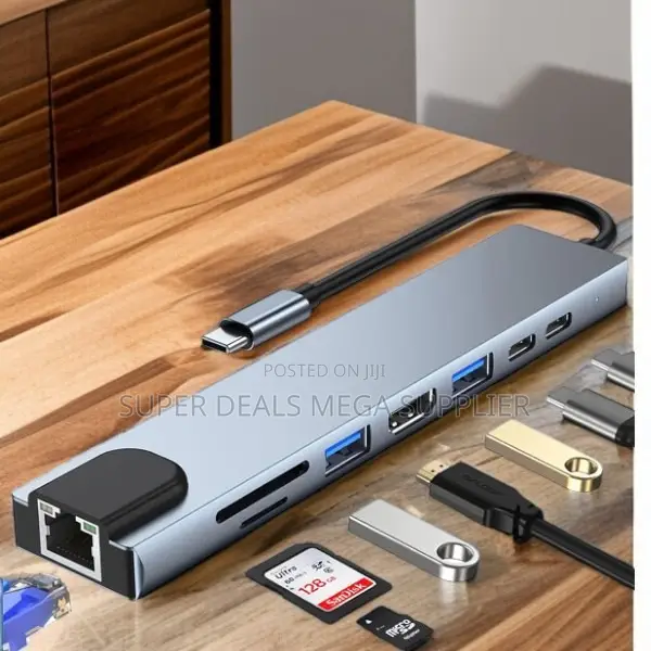 High-quality 8-in-1 Usb Type C Hub With Rj45, Hdmi And Pd Port Adapter