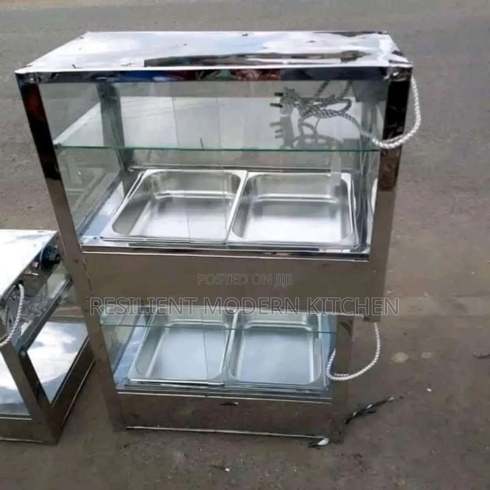 Locally Made Chips Warmer Display With 2 Inserts