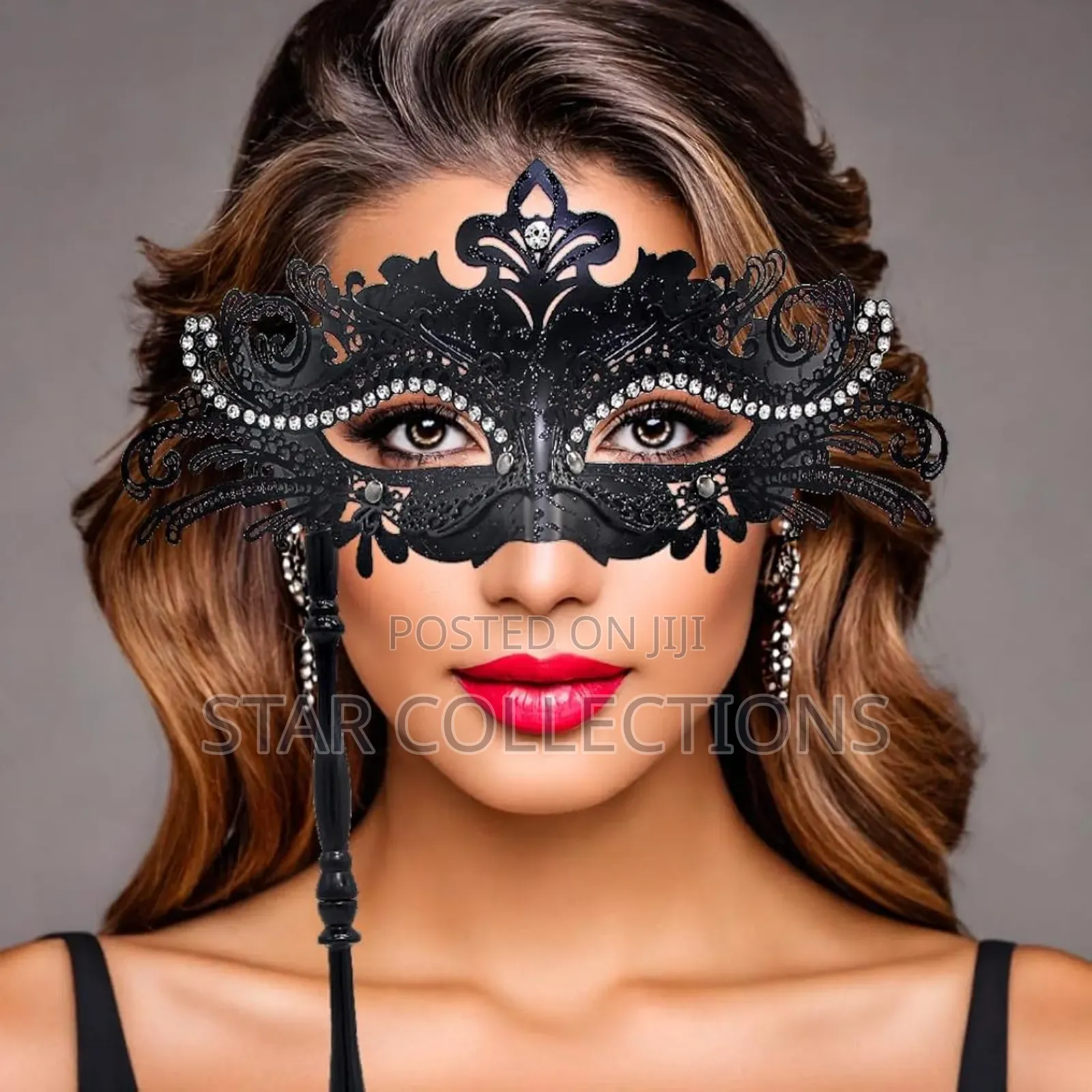 High Quality Ladies Detachable Handheld Stick Masks