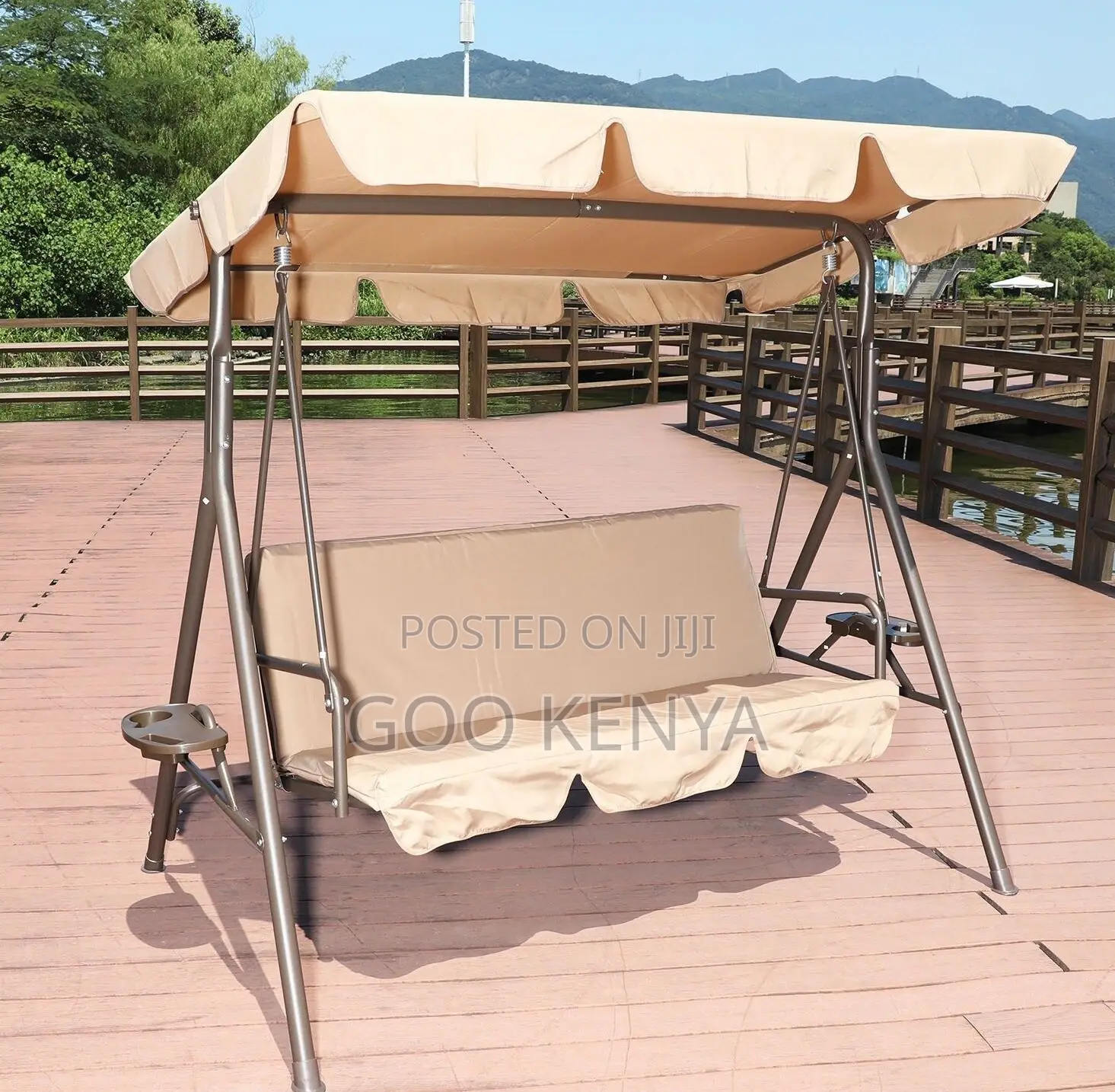 Home Swing Chair;Garden Hanging Swing Chair With Stable Umbrella Stand